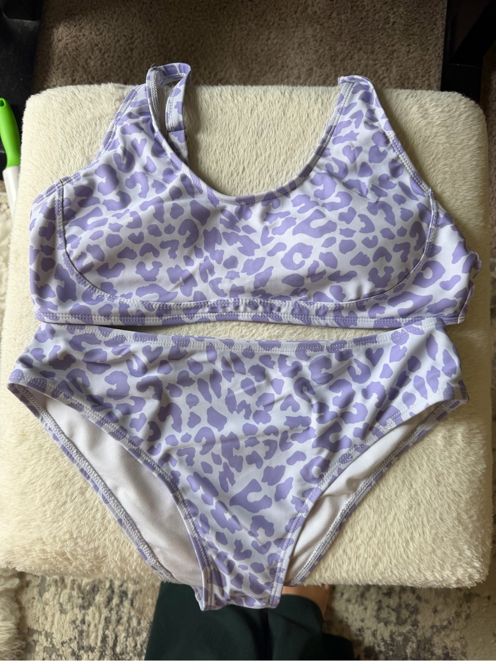 SHEIN Lavender Leopard Print Two-Piece Bikini